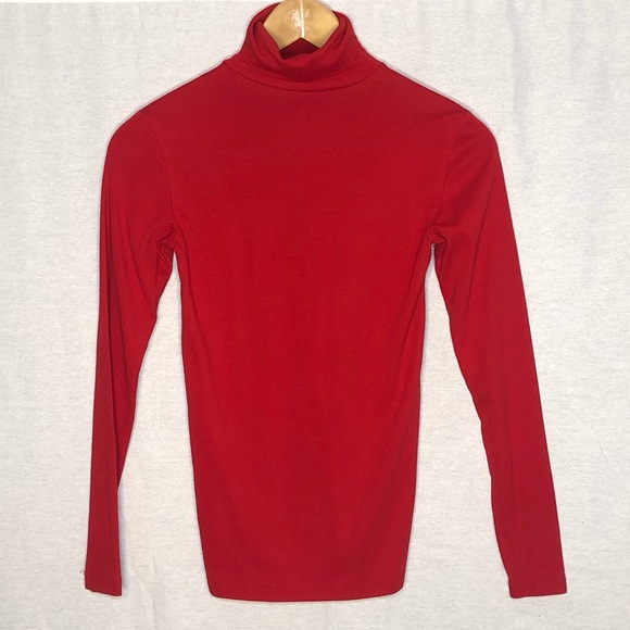 NEW RED TURTLENECK TOP - Picture 1 of 2